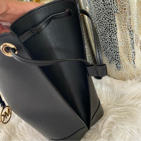 Michael Kors Black Tote Bag with Gold Accents - Picture 14 of 16